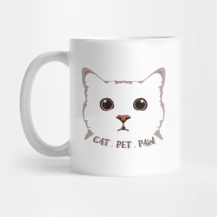Cat . Pet . Paw Mug